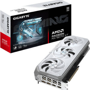 GIGABYTE Radeon RX 9070 XT Gaming OC ICE Graphics Card, 16GB GDDR6 256-Bit Memory, 3060 MHz Boost Clock, 4096 Stream Processors, 20 Gbps Memory Clock | GV-R907XGAMINGOCICE-16GD