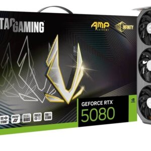 ZOTAC GAMING GeForce RTX 5080 AMP Extreme INFINITY Graphics Card, 16GB GDDR7 256-Bit Memory, 2670MHz Engine Clock, 30 Gbps Memory Clock, 10752 CUDA Cores, PCI Express 5.0 x16 | ZT-B50800B-10P