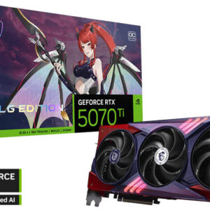 MSI GeForce RTX 5070 Ti MLG Edition OC Graphics Card, 16GB GDDR7 256-Bit Memory, 2572 MHz Boost Clock, 28 Gbps Memory Speed, 8960 CUDA Cores, PCI Express Gen 5 | 912-V531-601