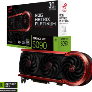 ASUS ROG Matrix Platinum GeForce RTX 5090 30th Anniversary Edition Graphics Card, 32GB GDDR7 512-Bit Memory, 2730 MHz Boost Clock, 28 Gbps Memory Speed, 21760 CUDA Cores, PCIe 5.0 | 90YV0NF2-M0NM00