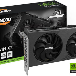 Inno3D GeForce RTX 5050 TWIN X2 8GB Graphics Card, GDDR6 128-Bit Memory, 2317 MHz Base Clock, 20 Gbps Memory Clock, 2560 CUDA Cores, PCI Express Gen 5 | N50502-08D6-174071N