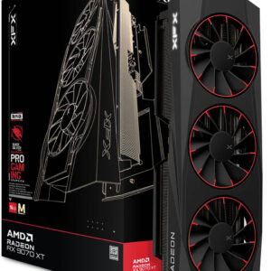 XFX Quicksilver AMD Radeon RX 9070 XT Magnetic Air Edition Graphics Card, 16GB GDDR6 256-Bit Memory, 2970 MHz Boost Clock, 4096 Stream Processors, 20 Gbps Memory Clock, PCI Express 5.0 | RX-97TMAQKB9