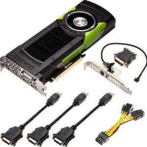 NVIDIA Quadro M6000 Video Card, 3072 CUDA Cores, 24 GB GDDR5, 384-bit, PCI-Express 3.0 x16, SLI, HDCP and HDMI 1.3a support, 4x Display Port, 1x DVI-I ( Dual Link ), 3-Pin 3D Stereo | VCQM6000-24GB-P