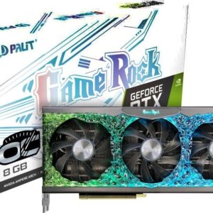 Palit GeForce RTX 3070 GameRock 8GB OC GPU, 14 Gbps, GDDR6, 256 bit, PCI Express 4.0 x16 slot, Gaming Graphics Card (LHR) | NE63070H19P2-1040G