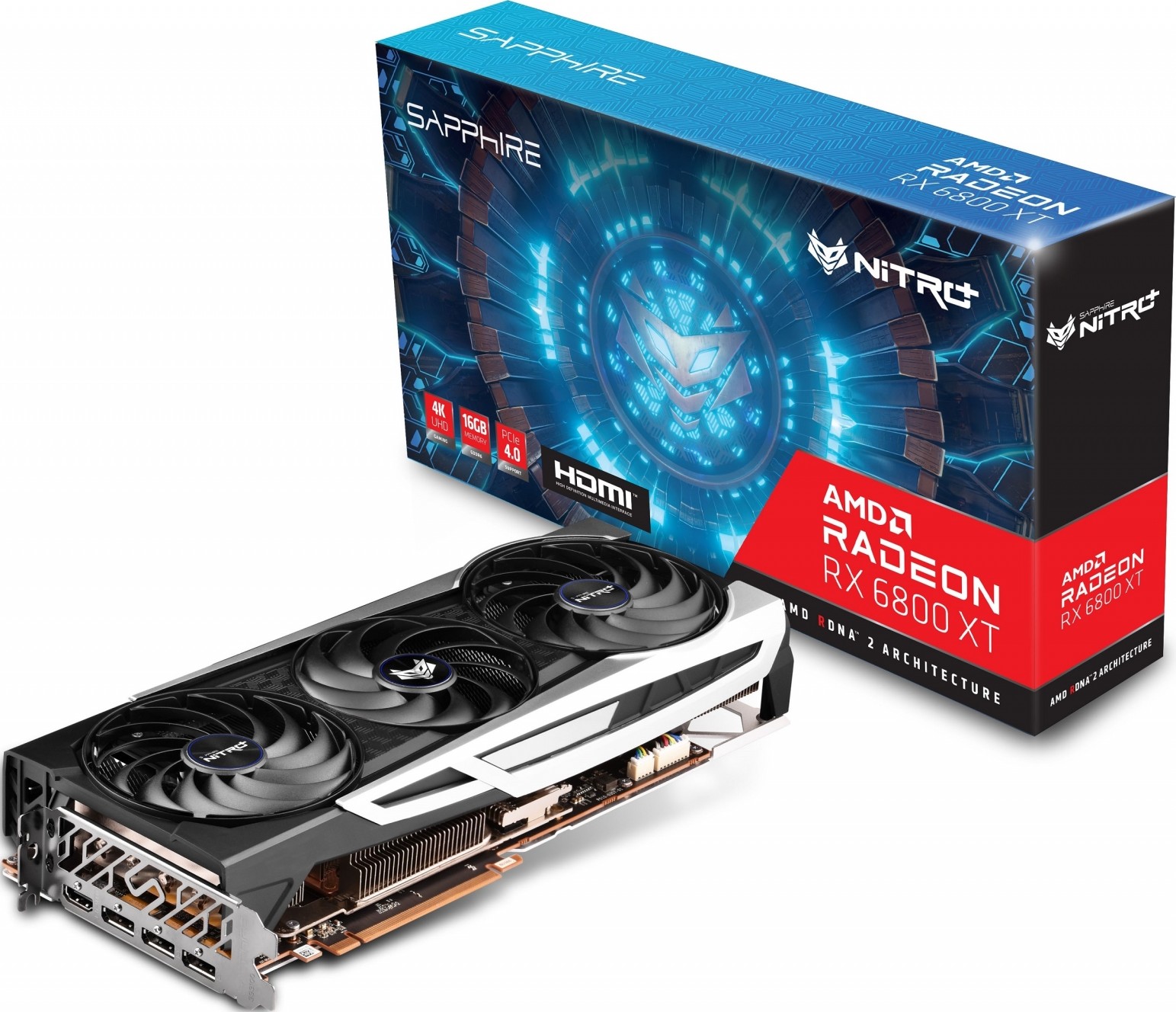 SAPPHIRE NITRO+ Radeon RX 6800 XT 16GB 256-Bit GDDR6 DirectX 12 PCI Express 4.0 AMD RDNA 2 ATX Gaming Graphics Card | 11304-02-20G