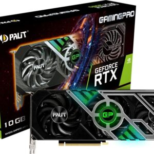 Palit Nvidia GeForce RTX 3080 10GB GamingPro PCI Express 4.0, HDMI and Display Port, 1440MHz GPU, 1710MHz Boost Ampere, Graphics Card (LHR) | NED3080019IA-132AA