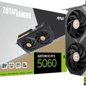 ZOTAC GAMING GeForce RTX 5060 AMP Graphics Card, 8GB GDDR7 128-Bit Memory, 2550MHz Engine Clock, 28 Gbps Memory Clock, 3840 CUDA Cores, PCI Express 5.0 x8 | ZT-B50600F-10M