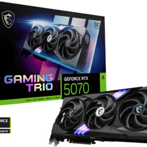 MSI GeForce RTX 5070 Gaming Trio OC Graphics Card, 12GB GDDR7 192-Bit Memory, 2610 MHz Boost Clock, 6144 CUDA Cores, 28 Gbps Memory Speed, PCI Express Gen 5 | 912-V532-019