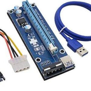 Mining Dedicated Graphics Card PCIE to USB 0.6M PCI Express PCI-E 1X to 16X Riser Card Extender + 15Pin SATA to 4Pin IDE Power Cord - Clearance Sale | USB 3.0 Cable