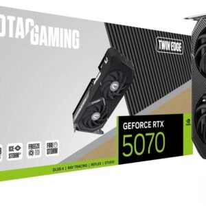 ZOTAC GAMING GeForce RTX 5070 Twin Edge Graphics Card, 12GB GDDR7 192-Bit Memory, 2512 MHz Engine Clock, 28 Gbps Memory Clock, 6144 CUDA Cores, PCI Express 5.0 x16 | ZT-B50700E-10P