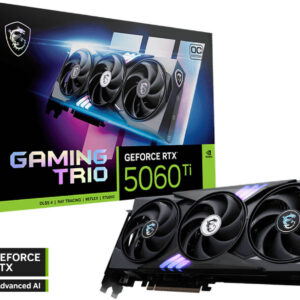 MSI GeForce RTX 5060 Ti GAMING TRIO OC 8GB Graphics Card, GDDR7 128-Bit Memory, 2647 MHz Boost Clock, 28 Gbps Memory Speed, 4608 CUDA Cores, PCI Express 5 | 912-V536-022