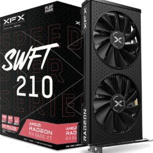 XFX Speedster SWFT 210 AMD Radeon RX 6600 XT Core Graphics Card, 8GB GDDR6 128 Bit, 16 Gbps, 2359 MHz Game Clock, AMD RDNA 2, PCI-E 4.0, HDMI 3xDP | RX-66XT8DFDQ