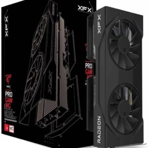 XFX Swift AMD Radeon RX 9060 XT OC Gaming Edition Graphics, 8GB GDDR6 128-Bit Memory, 3320 MHz Boost Speeds, 2048 Stream Processors, 20 Gbps Memory Clock, Black | RX-96TSW8GBQ