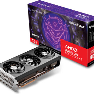 SAPPHIRE NITRO+ AMD Radeon RX 7700 XT Gaming Graphics Card, 12GB DDR6 192 bit Memory, 2599 MHz Boost Clock, 18 Gbps Memory Clock, AMD RDNA 3, PCI E 4.0, 2x HDMI 2x DP | 11335-02-20G