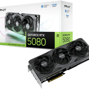 PNY GeForce RTX 5080 Triple Fan Graphics Card, 16GB GDDR7 256-Bit Memory, 2.62 GHz Boost Clock, 10752 CUDA Cores, 30 Gbps Memory Speed, PCI-Express 5.0 | VCG508016TFXPB1