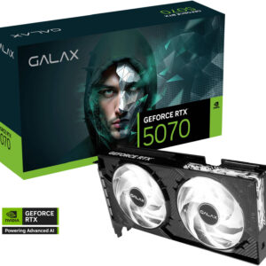GALAX GeForce RTX 5070 1-Click OC Graphics Card, 12GB GDDR7 192-Bit Memory, 2527MHz Boost Clock, 6144 CUDA Cores, 28 Gbps Memory Speed, PCI-Express 5.0 | 57NON7MDBROC