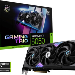 MSI GeForce RTX 5060 GAMING TRIO OC 8GB Graphics Card, GDDR7 128-Bit Memory, 2625 MHz Boost Clock, 28 Gbps memory Speed, 3840 CUDA Cores, PCI Express 5 | 912-V537-021