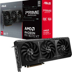ASUS Prime Radeon RX 9070 XT OC Graphics Card 16GB GDDR6, PCIe 5.0, High-Performance GPU | 90YV0L71-M0NA00