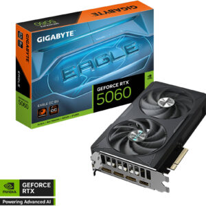 GIGABYTE GeForce RTX 5060 EAGLE OC Graphics Card, 8GB GDDR7 128-Bit Memory, 2550 MHz Core Clock, 28 Gbps Memory Clock, PCI-Express 5.0 | GV-N5060EAGLE OC-8GD