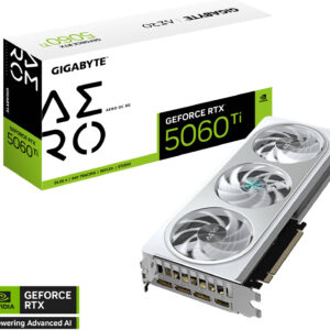 GIGABYTE GeForce RTX 5060 Ti AERO OC Graphics Card, 8GB GDDR7 128-Bit Memory, 2647 MHz Core Clock, 28 Gbps Memory Clock, PCI Express 5.0 | GV-N506TAERO OC-8GD