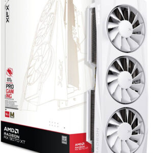 XFX Quicksilver AMD Radeon RX 9070 XT White Magnetic Air Edition Graphics Card, 16GB GDDR6 256-Bit Memory, 2970 MHz Boost Clock, 4096 Stream Processors, 20 Gbps Memory Clock, PCI-E 5.0 | RX-97TMAQKW9