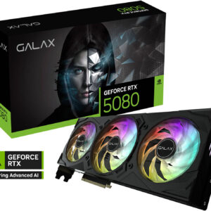 GALAX GeForce RTX 5080 EX Gamer 1-Click OC Graphics Card, 16GB GDDR7 256-Bit Memory, 30 Gbps Memory Speed, 10752 CUDA Cores, PCI-Express 5.0 | 58NZN6MDBYEX