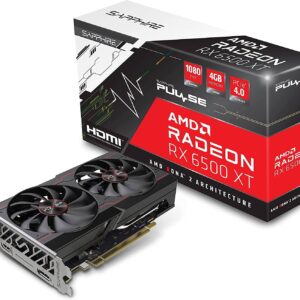 Sapphire Pulse AMD Radeon RX 6500 XT Gaming OC Graphics Card, 4GB 64 Bit GDDR6, 18 Gbps Effective Clock, Stream Processors 1024, 16 Ray Accelerator, RDNA 2, PCI-Express 4.0, HDMI / DP | 11314-01-20G