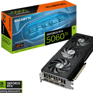 GIGABYTE GeForce RTX 5060 Ti Eagle Max OC Graphics Card, 8GB GDDR7 128-Bit Memory, 2572 MHz Boost Clock, 28 Gbps Memory Speed, 4608 CUDA Cores, PCI Express Gen 5 | GV-N506TEAGLEMAXOC-8GD