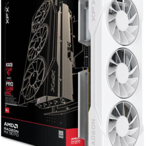 XFX Swift AMD Radeon RX 9070 OC Triple 90mm Fan Gaming Ed Graphics Card, 16GB GDDR6 256-Bit Memory, 2700MHz Boost Clock, 20Gbps Memory Speed, 4096 Stream Processors, PCI-E 5.0, White | RX-97SWFT3W7